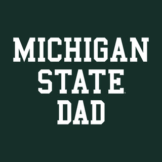 Michigan State Spartans Basic Block Dad Crewneck Sweatshirt - Forest