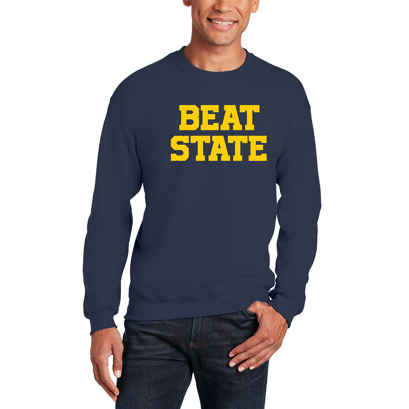 Beat State Crewneck Sweatshirt - Navy