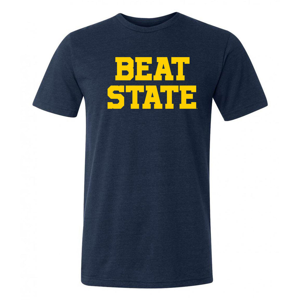 Beat State Triblend T-Shirt - Solid Navy – Underground Printing