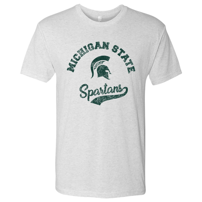 Michigan State Spartans Retro Script T-Shirt - Heather White
