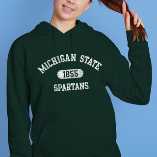 Michigan State Athletic Arch Logo Hoodie - Forest