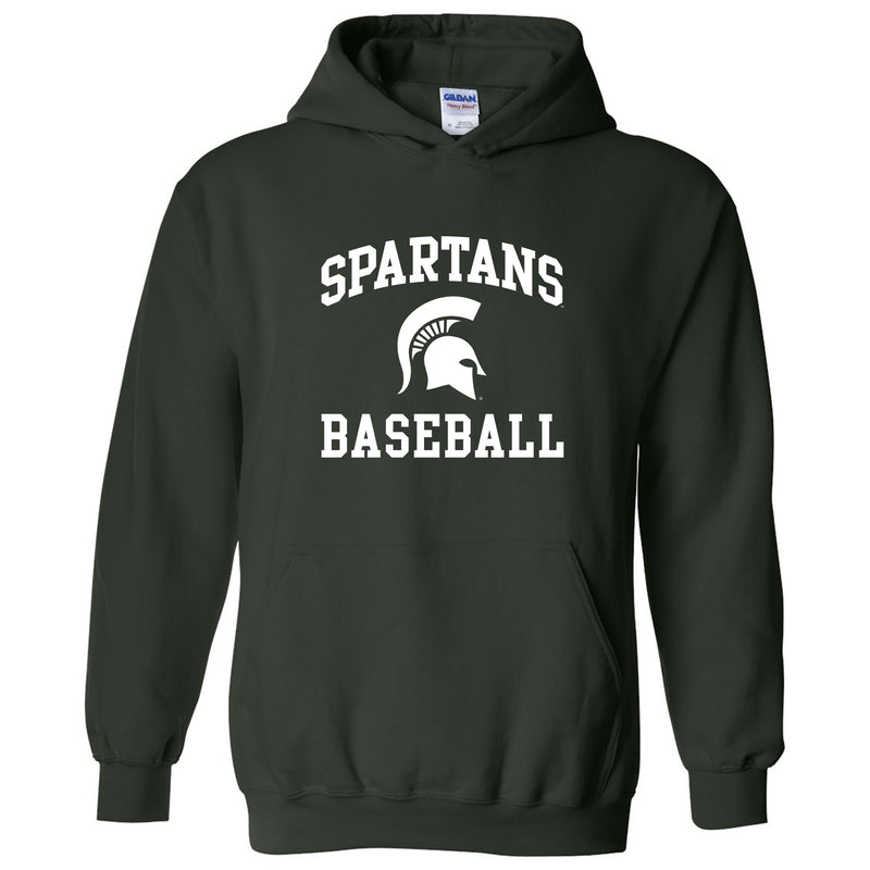 Michigan State University Spartans Arch Logo Baseball Hoodie - Forest