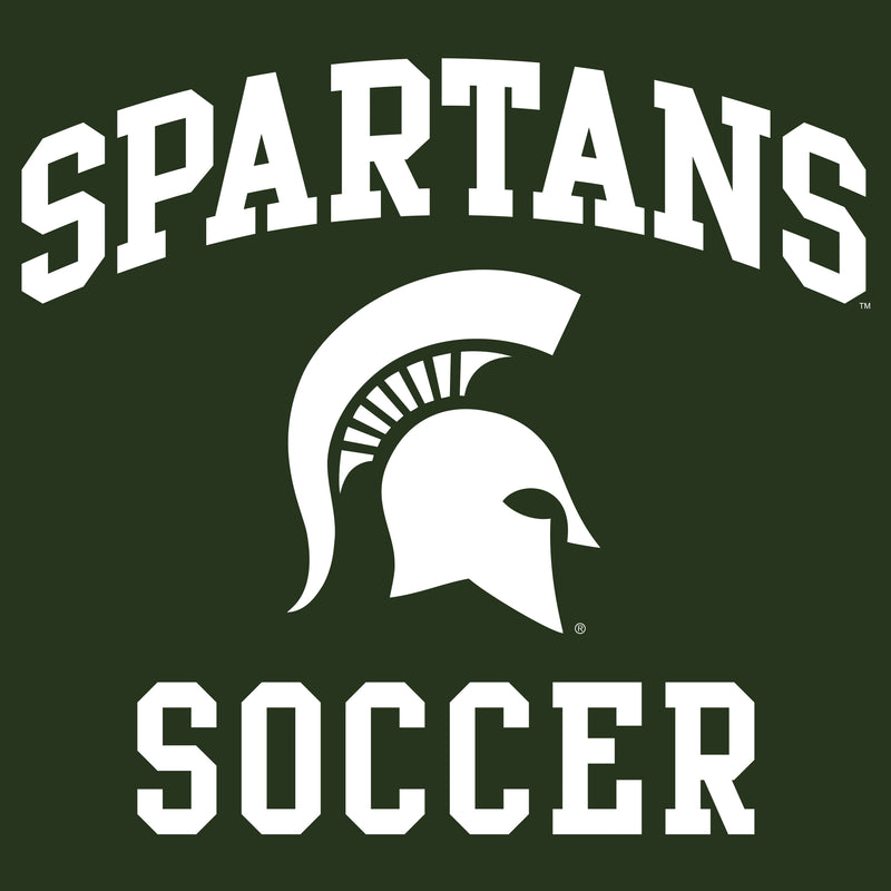 Michigan State University Spartans Arch Logo Soccer Long Sleeve T Shirt - Forest