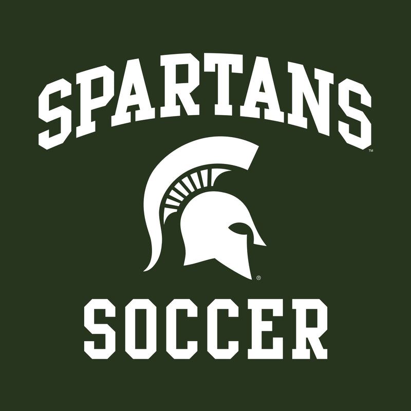 Michigan State University Spartans Arch Logo Soccer Short Sleeve T Shirt - Forest