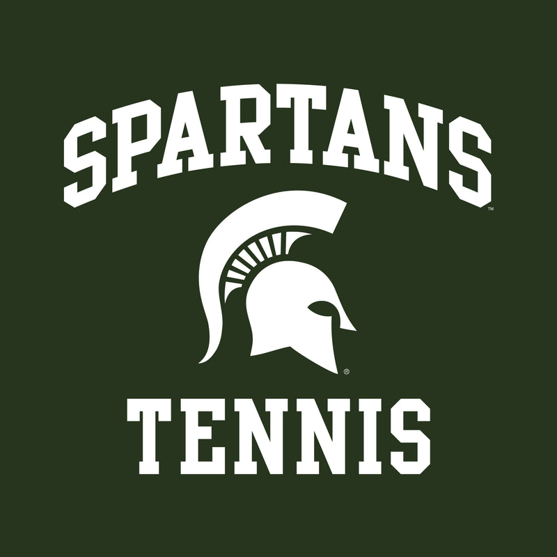 Michigan State University Spartans Arch Logo Tennis Short Sleeve T Shirt - Forest