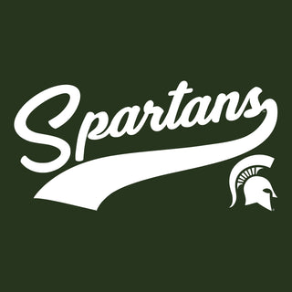 Michigan State University Spartans Baseball Jersey Script Short Sleeve T-Shirt - Forest