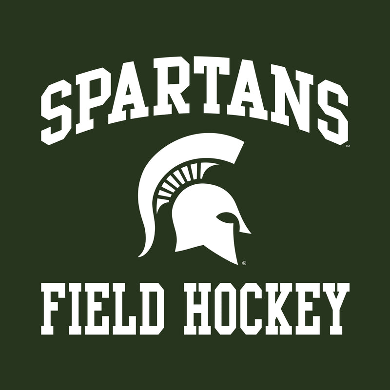Michigan State University Spartans Arch Logo Field Hockey Short Sleeve T Shirt - Forest
