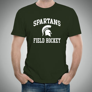 Michigan State University Spartans Arch Logo Field Hockey Short Sleeve T Shirt - Forest