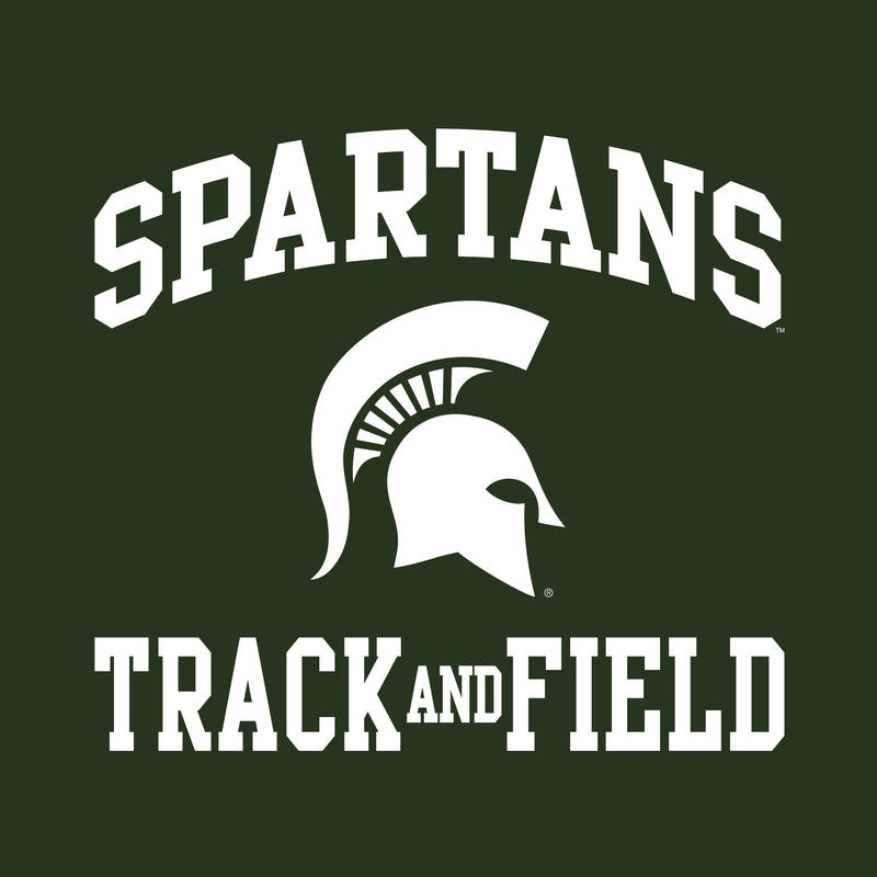 Michigan State University Spartans Arch Logo Track & Field Short Sleeve T-Shirt - Forest