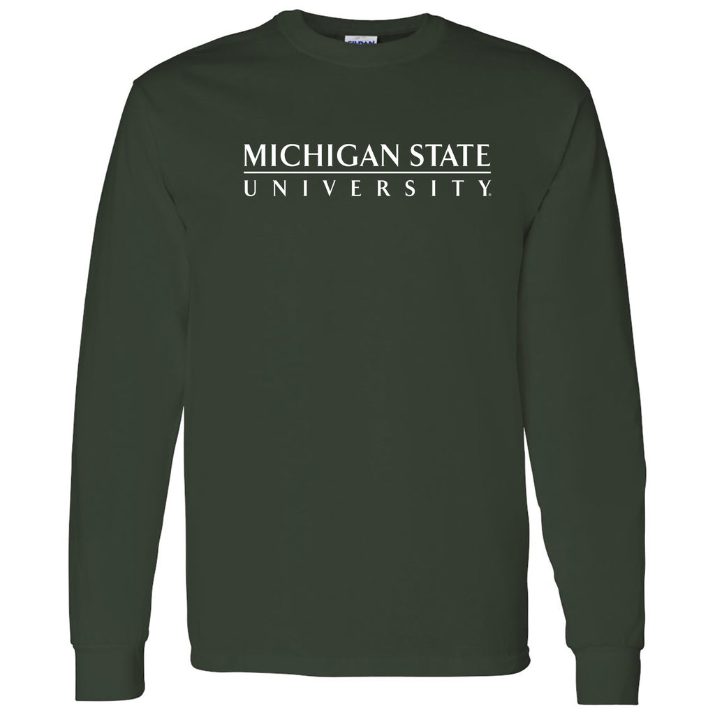 Michigan State University Spartans Institutional Logo Long Sleeve T-Sh ...