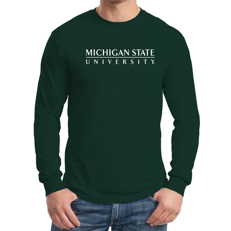 Michigan State University Spartans Institutional Logo Long Sleeve T-Shirt - Forest