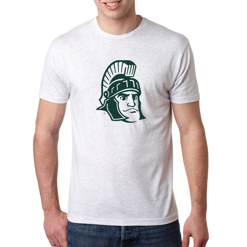 Michigan State University Spartans Sparty Mark Next Level Short Sleeve T Shirt - Heather White