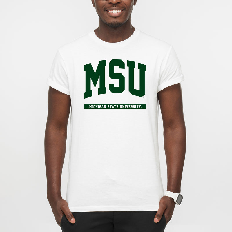 Michigan State  Spartans Initial Arch T-Shirt - White