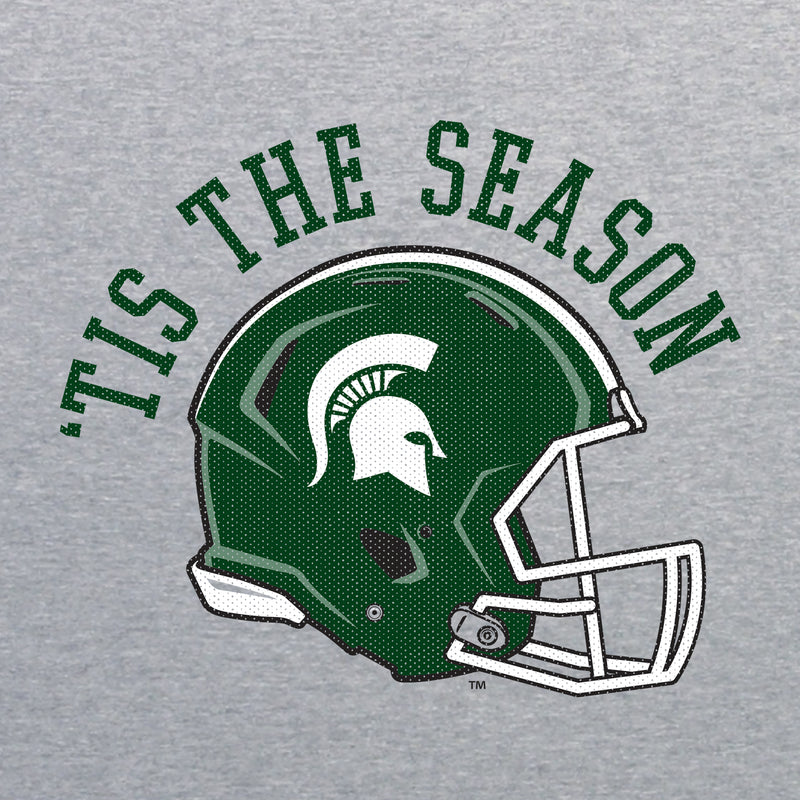 Michigan State Spartans Tis The Season Basic Cotton Crewneck Sweatshirt - Sport Grey