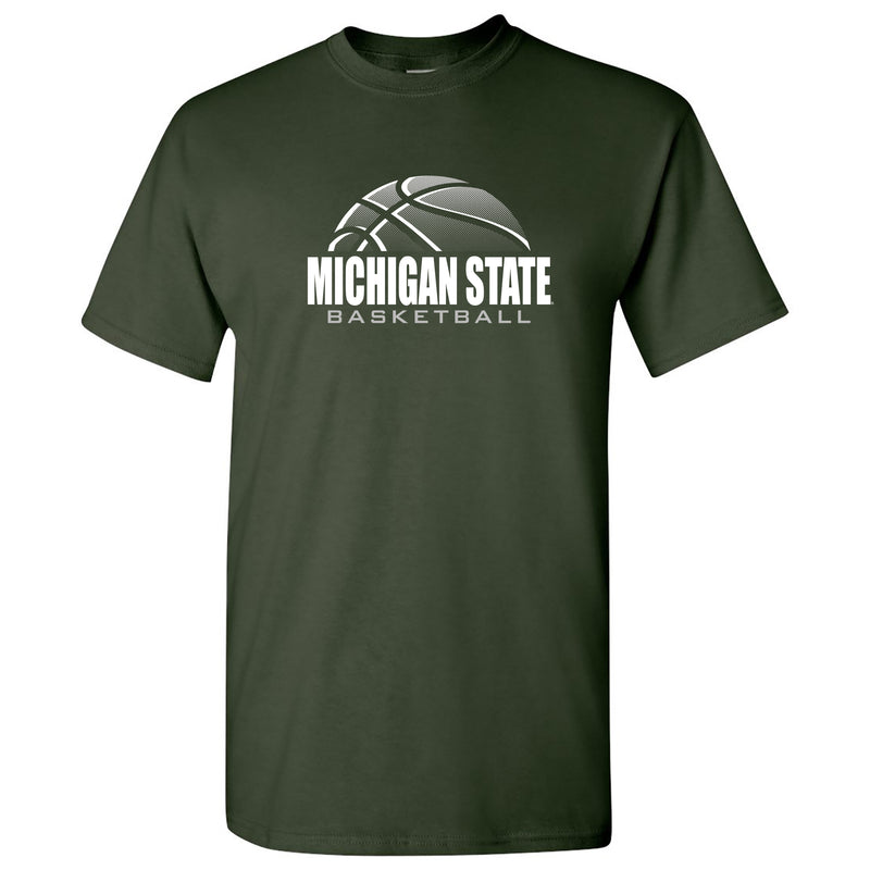 Michigan State University Spartans Basketball Shadow Short Sleeve T Shirt - Forest