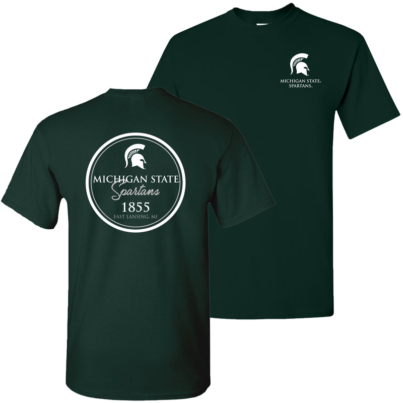 Michigan State University Spartans Classic Circle Short Sleeve T Shirt - Forest