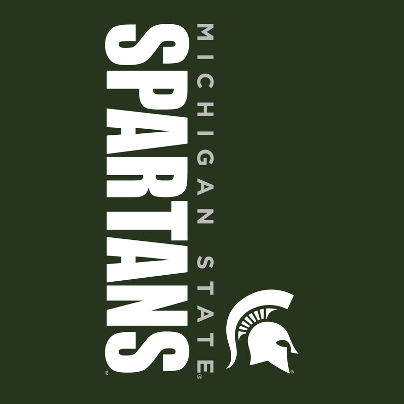 Michigan State University Spartans Vertical Block Left Chest Full-Zip Hoodie - Forest