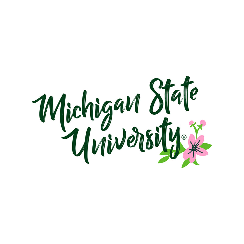 Michigan State University Spartans Floral State Comfort Colors Short Sleeve T Shirt - White