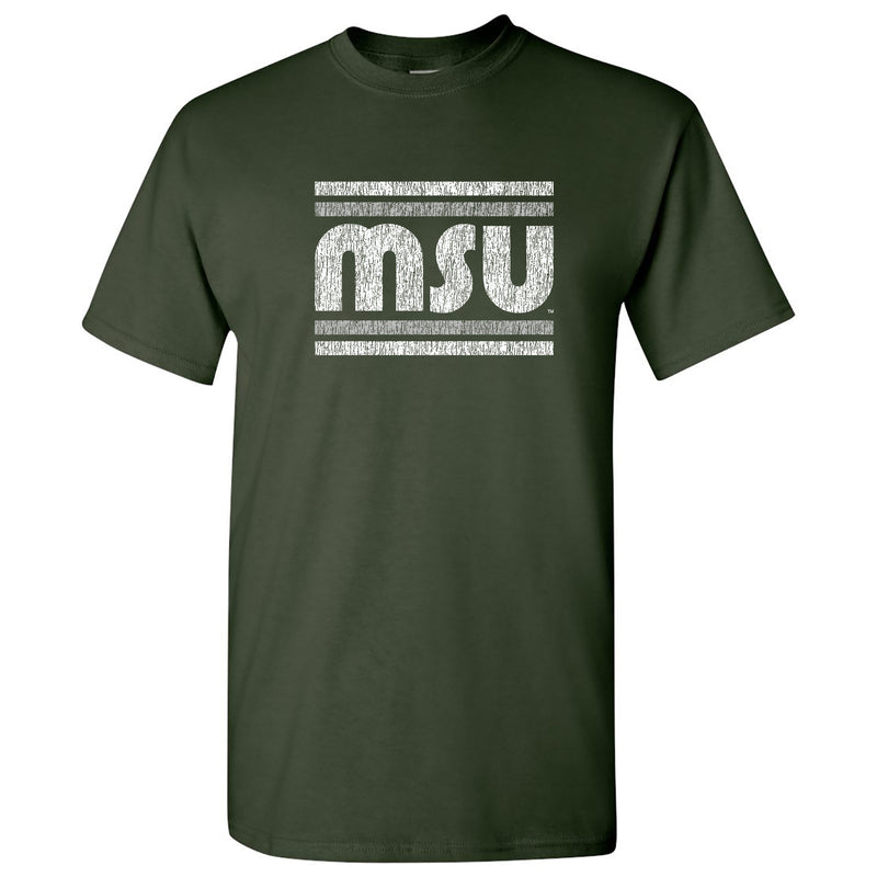 Michigan State University Spartans Retro Underline Short Sleeve T-Shirt - Forest