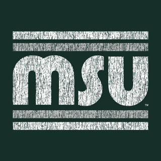 Michigan State University Spartans Retro Underline Hoodie - Forest