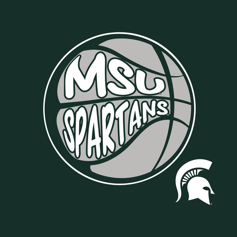Michigan State University Spartans Street Basketball Heavy Cotton Tank Top - Forest