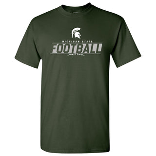 Michigan State University Spartans Football Charge Short Sleeve T Shirt - Forest