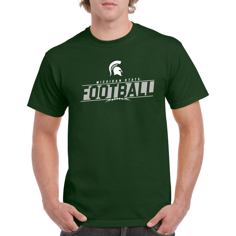 Michigan State University Spartans Football Charge Short Sleeve T Shirt - Forest