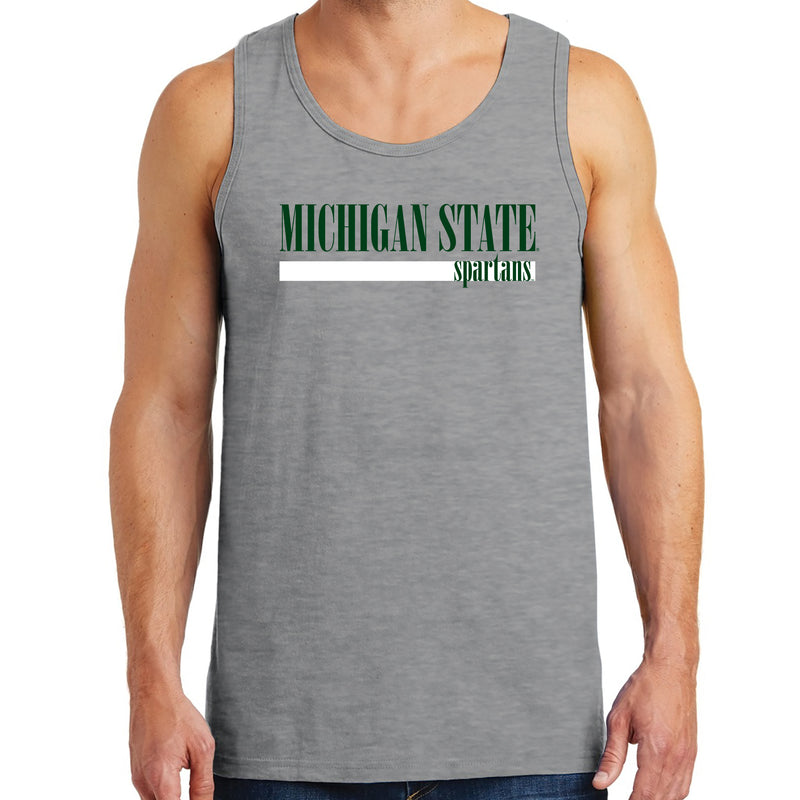 Michigan State University Spartans Boldline Basic Cotton Tank Top - Sport Grey