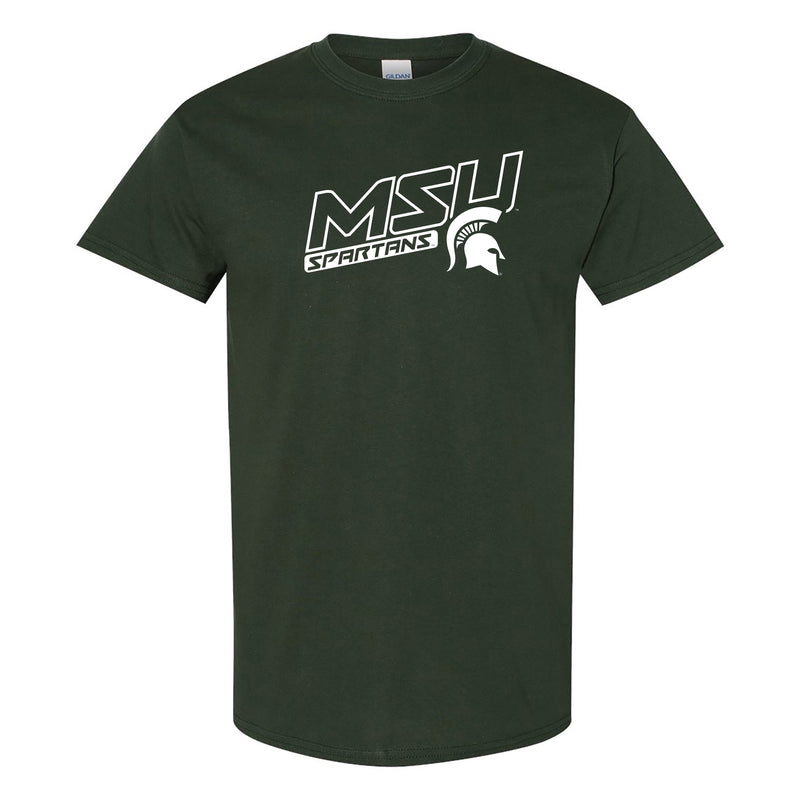 MSU Warrior Slant T-Shirt - Forest