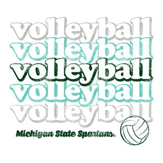 Michigan State Spartans Volleyball Repeat Tank Top - White