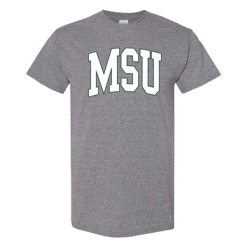 Michigan State University Spartans Mega Arch T-Shirt - Graphite Heather