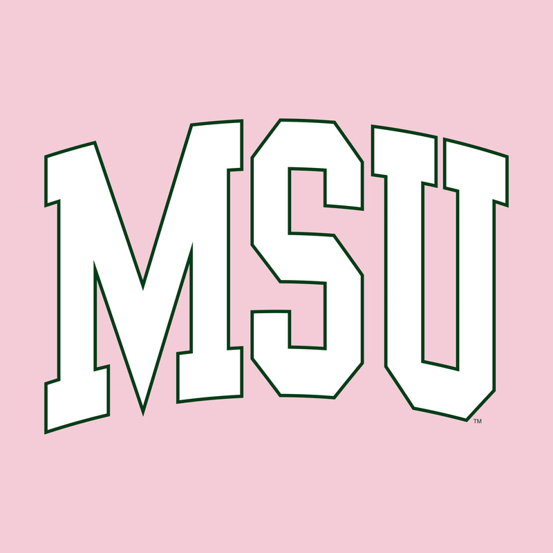 Michigan State University Spartans Mega Arch T-Shirt - Light Pink