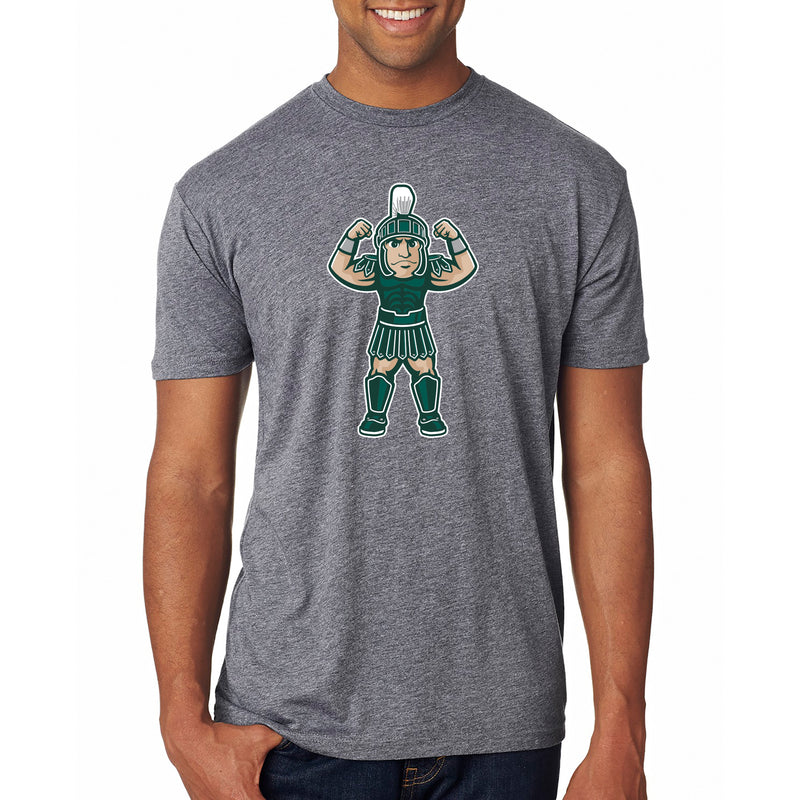 Michigan State Spartans Flexing Sparty NLA Triblend T-Shirt - Premium Heather