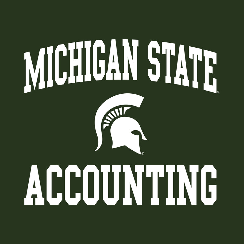 Michigan State University Spartans Arch Logo Accounting Short Sleeve T-Shirt - Forest