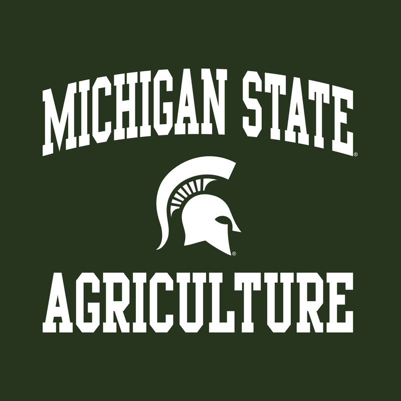 Michigan State University Spartans Arch Logo Agriculture Short Sleeve T-Shirt - Forest