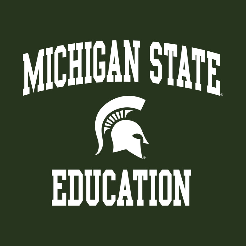 Michigan State University Spartans Arch Logo Education Short Sleeve T-Shirt - Forest