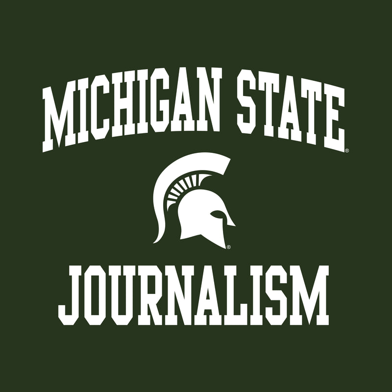 Michigan State University Spartans Arch Logo Journalism Short Sleeve T-Shirt - Forest