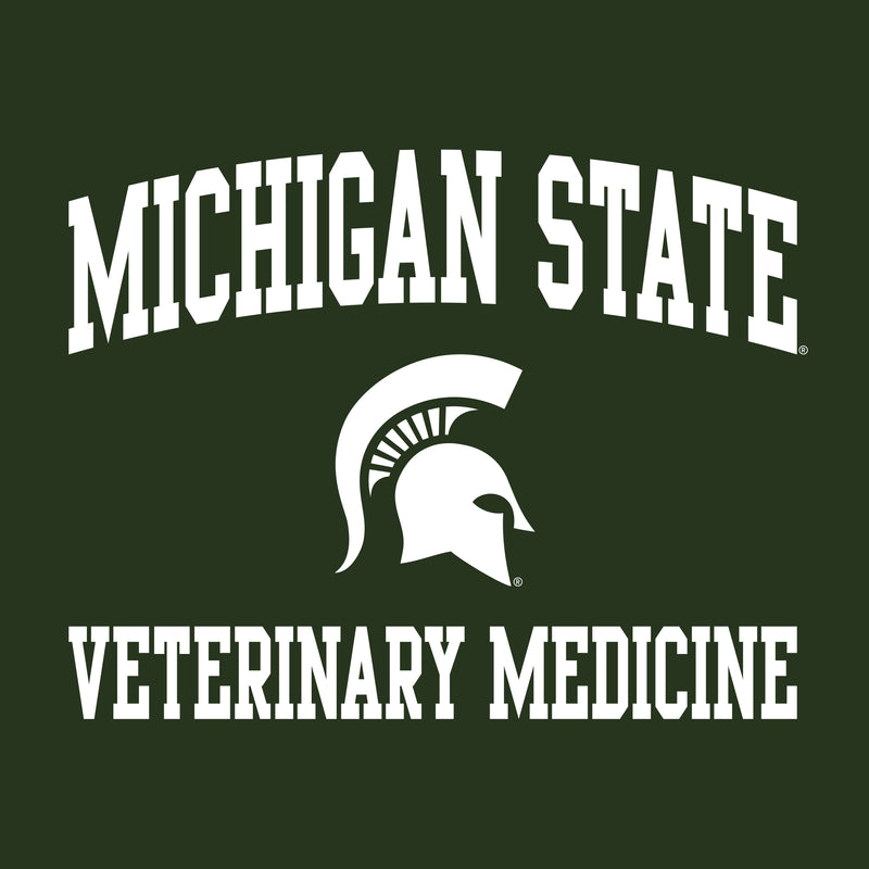 Michigan State University Spartans Arch Logo Veterinary Medicine Short Sleeve T-Shirt - Forest