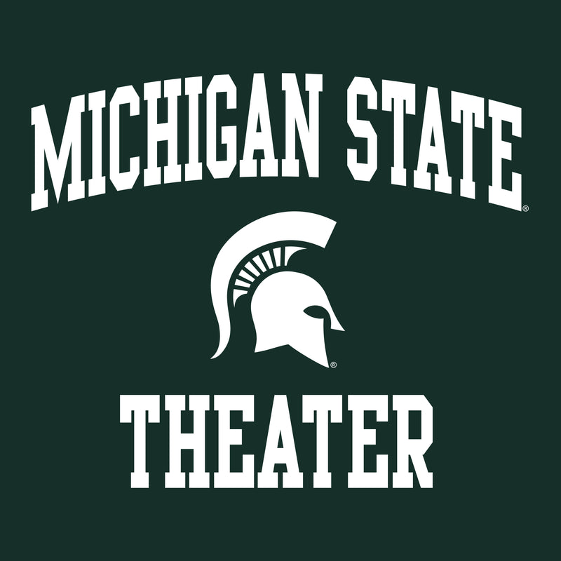 Michigan State University Spartans Arch Logo Theater Short Sleeve T-Shirt - Forest