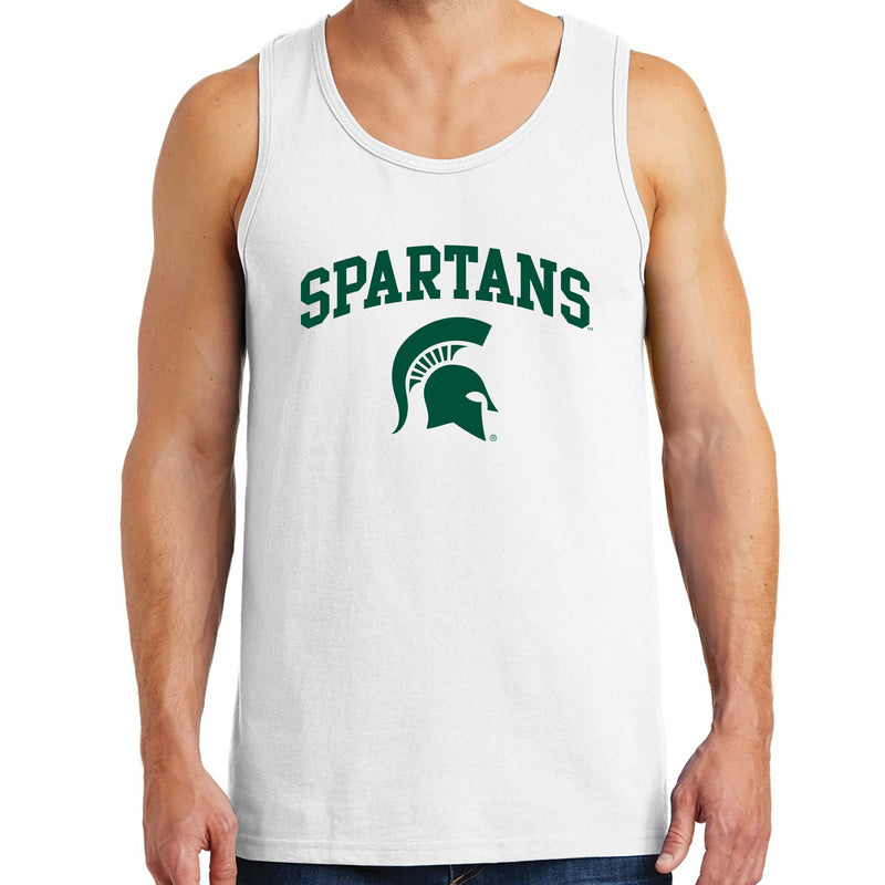 Michigan State University Spartans Arch Logo Tank Top - White