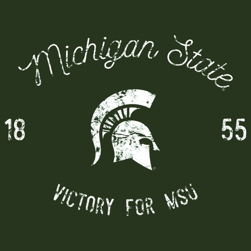 Michigan State University Spartans Vintage Script Next Level Short Sleeve - Forest