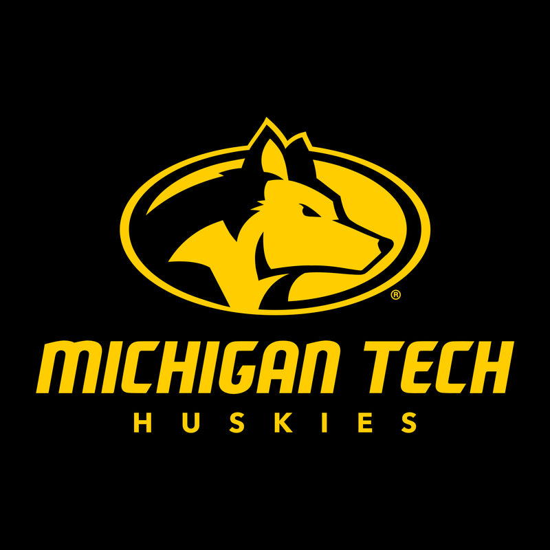 Michigan Technological University Huskies Primary Logo Cotton Tank Top - Black