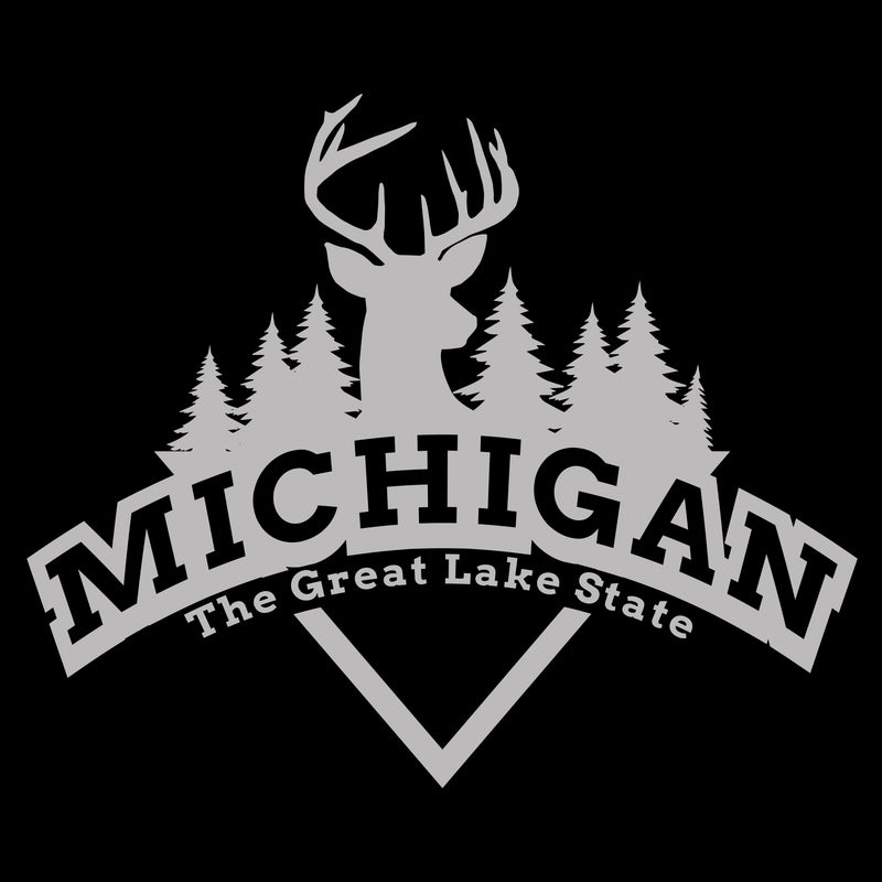 Michigan Deer Arch T-Shirt - Black