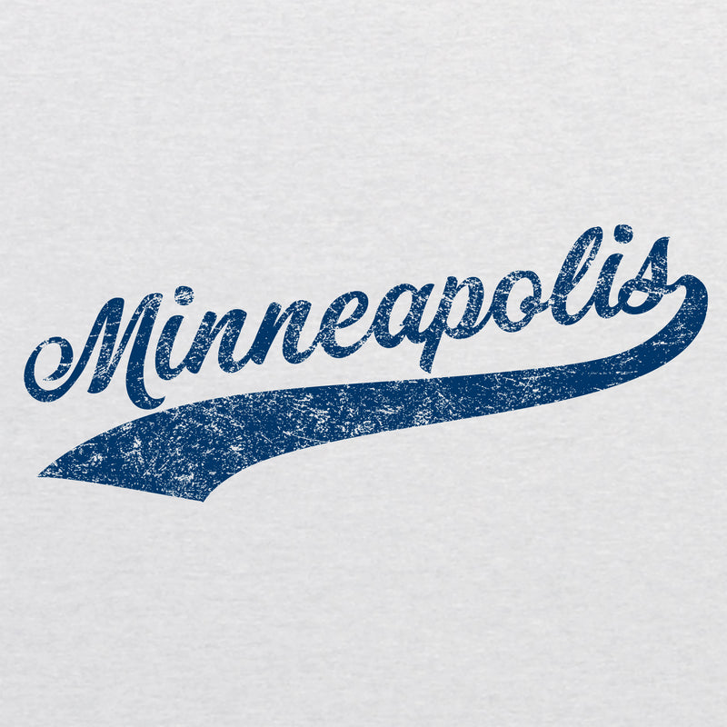 Minneapolis Baseball Script NLA Triblend T-Shirt - Heather White