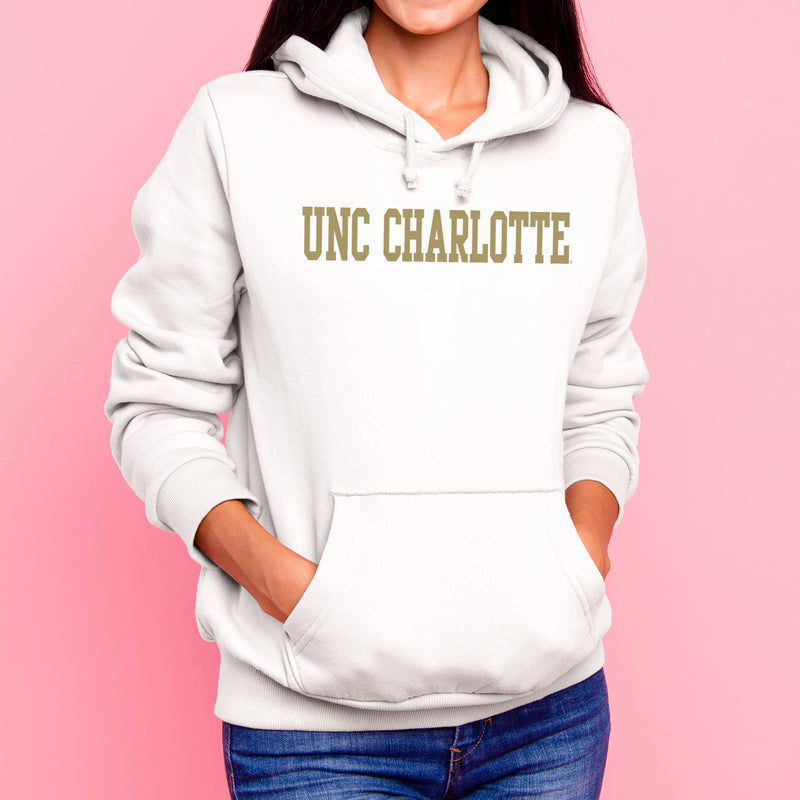 UNC Charlotte Forty-Niners Basic Block Hoodie - White