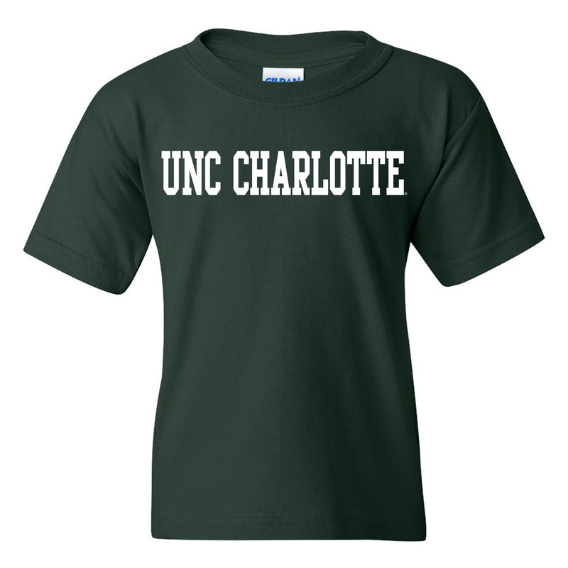 UNC Charlotte Forty-Niners Basic Block Youth Short Sleeve T Shirt - Forest