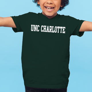 UNC Charlotte Forty-Niners Basic Block Youth Short Sleeve T Shirt - Forest