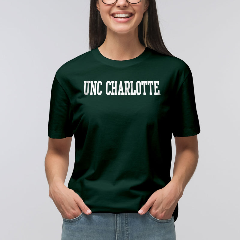 UNC Charlotte Forty-Niners Basic Block Short Sleeve T Shirt - Forest