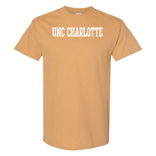 UNC Charlotte Forty-Niners Basic Block Short Sleeve T Shirt - Old Gold