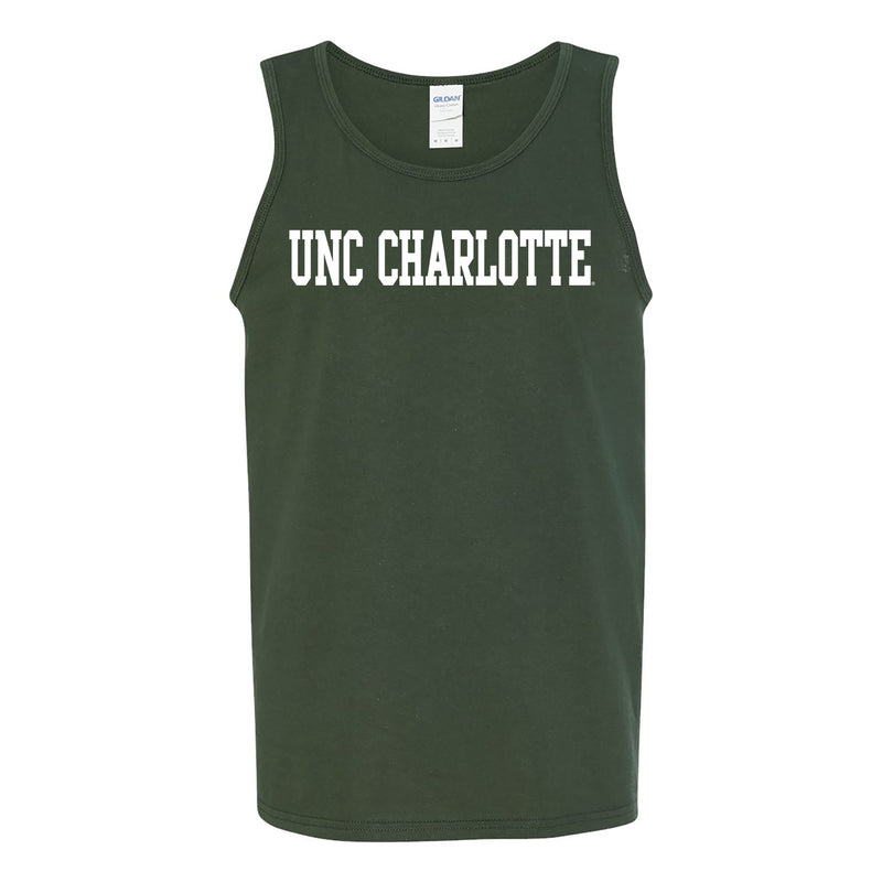 UNC Charlotte Forty-Niners Basic Block Tank Top - Forest
